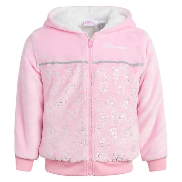 Disney Princess Sherpa Lined Plush Jacket NWT Size 3T - Picture 1 of 6